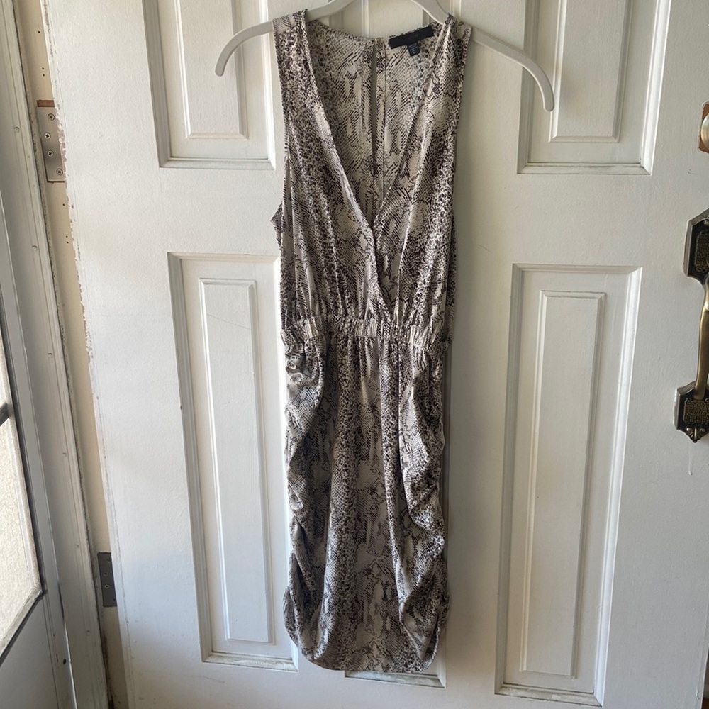 Joe’s silk printed dress.